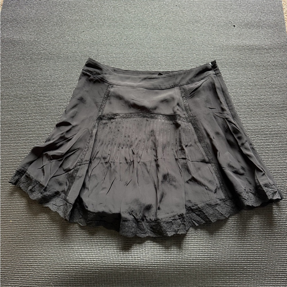 H&M Black‎ Lace-Trim Mini Skirt Sz 8 NWT - Picture 8 of 12